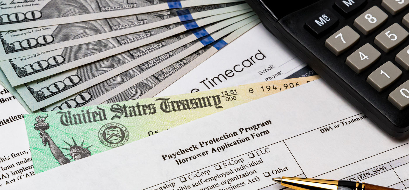 Image: Application for the Paycheck Protection Program, part of federal aid included in the CARES Act. (Photo via iStock/Getty Images Plus/JJ Gouin)