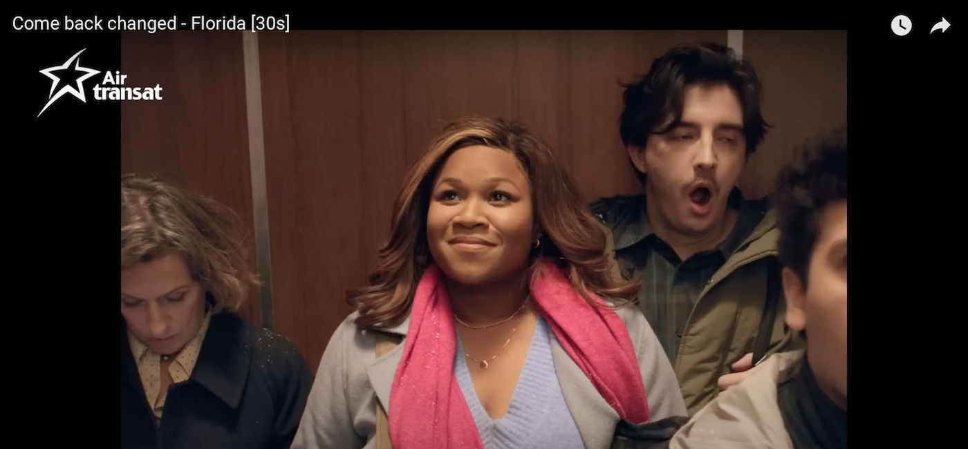 Image: A screen shot from the Air Transat 'Come Back Changed' campaign. (Air Transat)