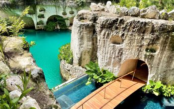 Overlooking the Muluk Spa at Hotel Xcaret Arte
