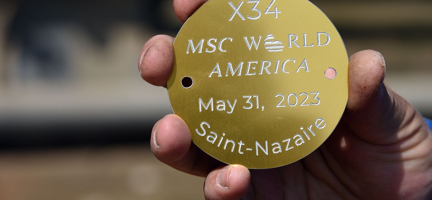 Image: MSC World America Coin Ceremony. (Photo Credit: Bernard Biger / MSC Cruises Media)