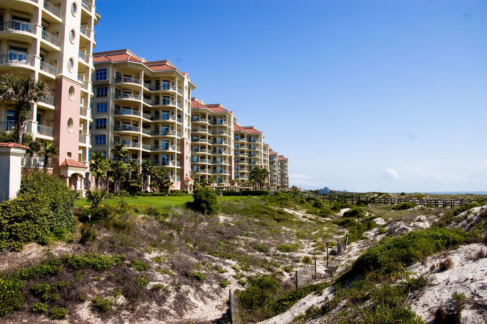 The Ritz-Carlton Amelia Island, located on one of Florida's secluded barrier islands. Ritz-Carlton Amelia Island, Florida, barrier islands