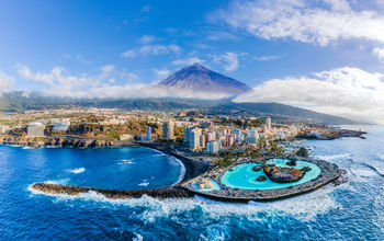 Aerial view of Puerto de la Cruz,Tenerife.