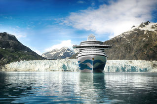 A Princess Cruises ship in Alaska.