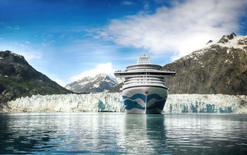 A Princess Cruises ship in Alaska.