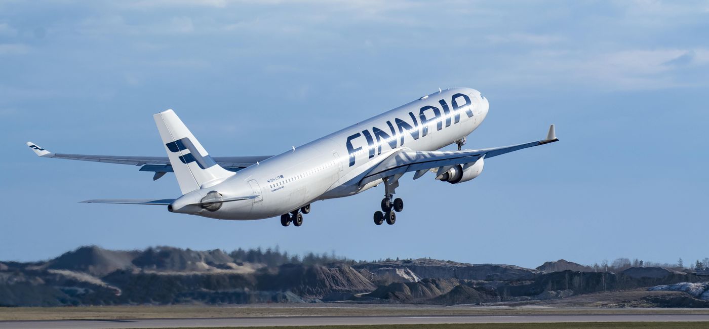 Image: PHOTO: A Finnair Airbus A330 taking off from Finland's Helsinki Airport. (photo via Sitikka/iStock Editorial/Getty Images Plus)