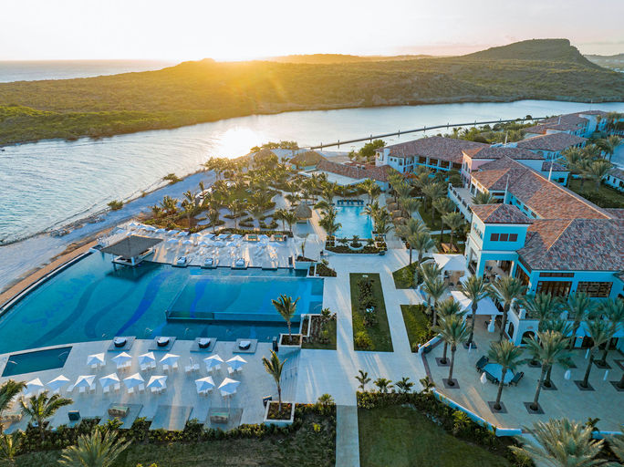 Sandals Royal Curacao at sunset