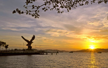 Sunset at Eagle Sqare