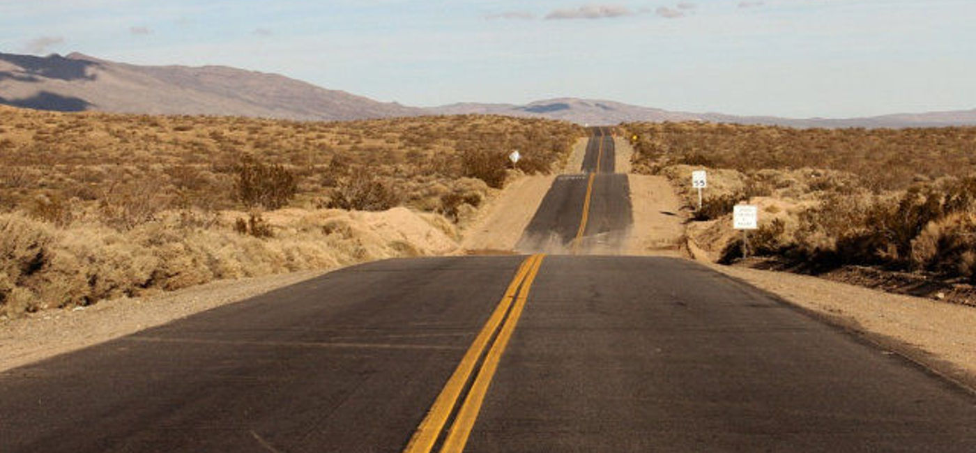 Image: PHOTO: Road through the Nevada desert. (photo via Pixabay)