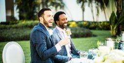 A happy wedding couple