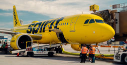 Spirit Airlines, budget airlines, airplane, spirit airplane, yellow airplane