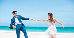 Wedding couple on the beach