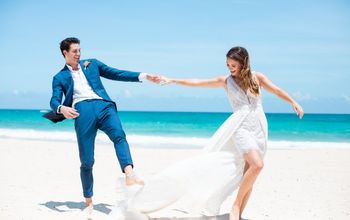 Wedding couple on the beach