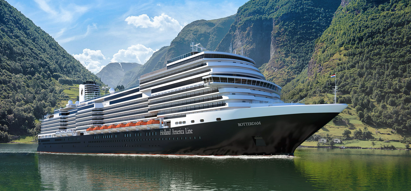 Image: Holland America Line is positioning six of its 11 ships in Alaska this year. Pictured, Rotterdam. (photo via Holland America Line)