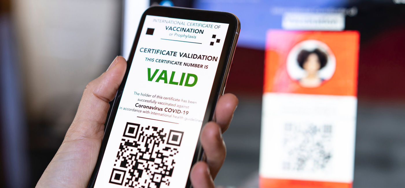 Image: Example of a digital COVID-19 vaccination certificate. (photo via iStock/Getty Images E+Vladimir Vladimirov)