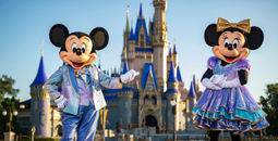 Mickey Mouse and Minnie Mouse
