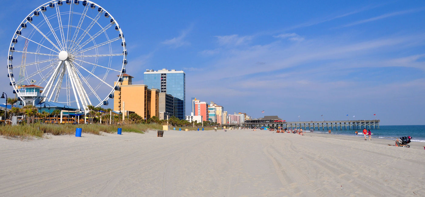 Image: PHOTO: Myrtle Beach, South Carolina, beach and Ferris wheel. (photo via Flickr/James Willamor)