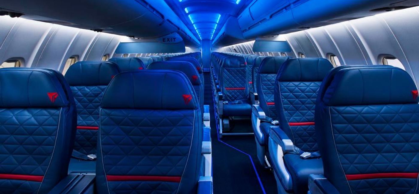 Image: Interior of a Delta Air Lines plane.(photo courtesy of Delta Air Lines)
