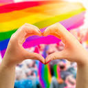 hands, heart, pride, LGBTQ, gay rights, rainbow, flag, love