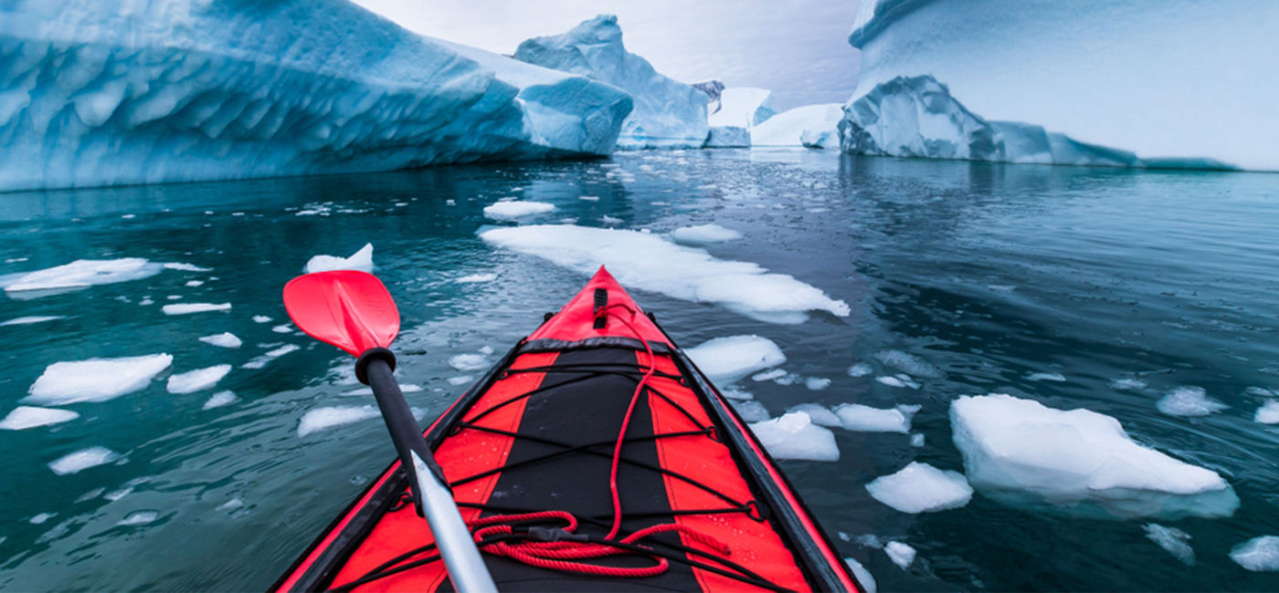 Image: PHOTO: Kayak in Antarctica (photo courtesy (Photo courtesy Globus family of brands) (Globus)