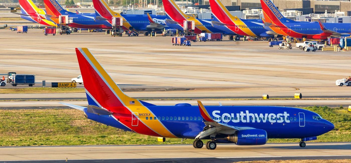 Image: Southwest Airlines Boeing 737 aircraft at Hartsfield-Jackson Atlanta International Airport. (photo via Boarding1Now/iStock Editorial/Getty Images Plus)