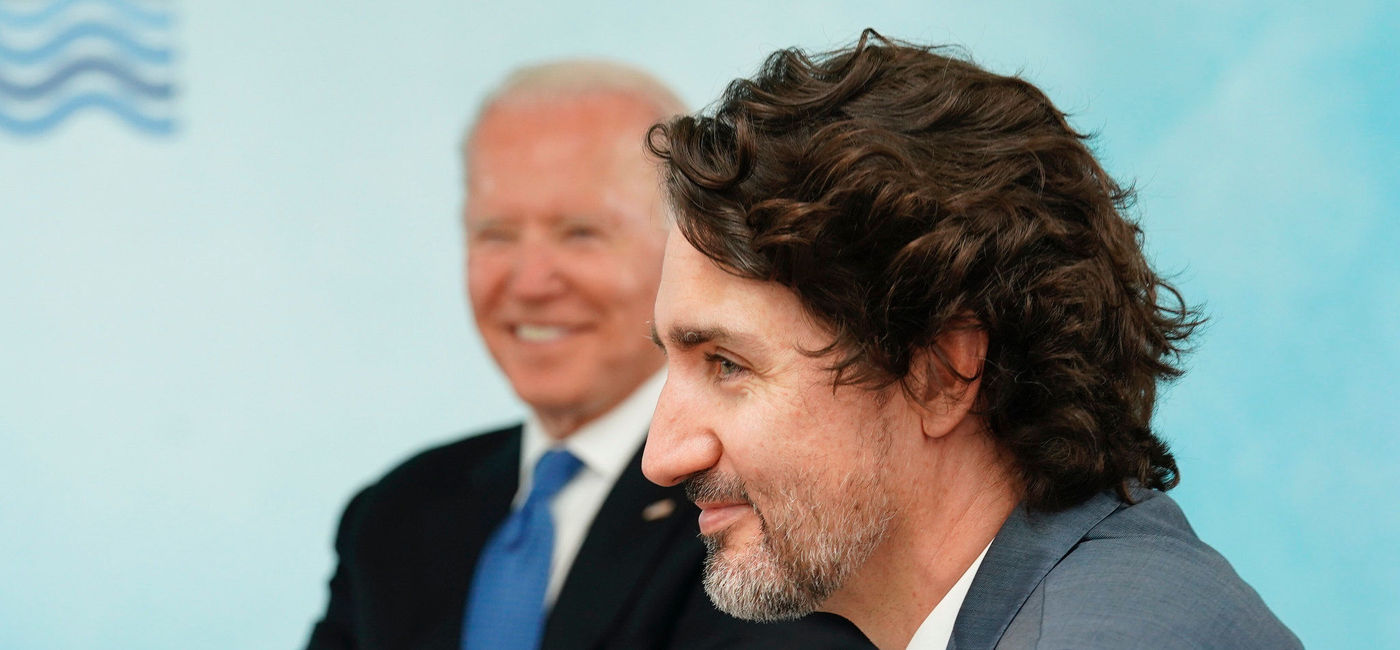 Image: U.S. President Joe Biden and Canadian Prime Minister Justin Trudeau at the G7 Summit in Cornwall, England on June 11, 2021. (photo via Flickr/madison.beer)