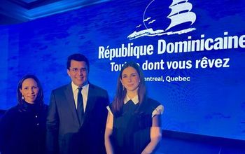 Jacqueline Mora, Vice-ministre, David Collado, Ministre du Tourisme de la République Dominicaine et Rebeca del Pino, responsable de DO Travel Rewards