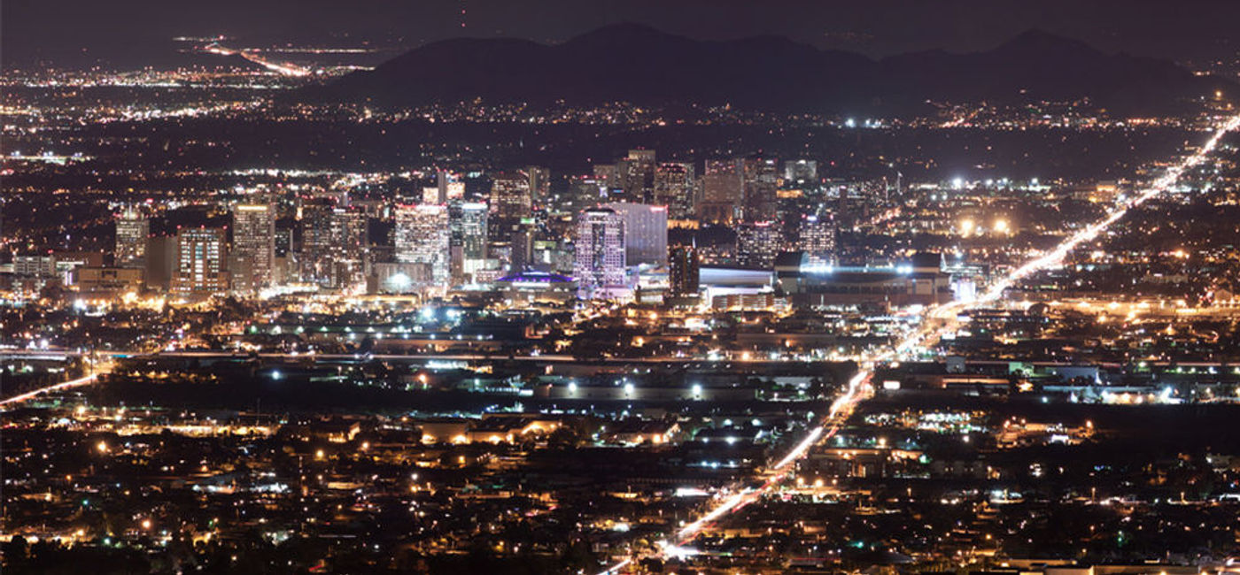 Image: PHOTO: Phoenix, Ariz., skyline at night (Photo via Flickr/Alan Stark) (Flickr/Alan Star)