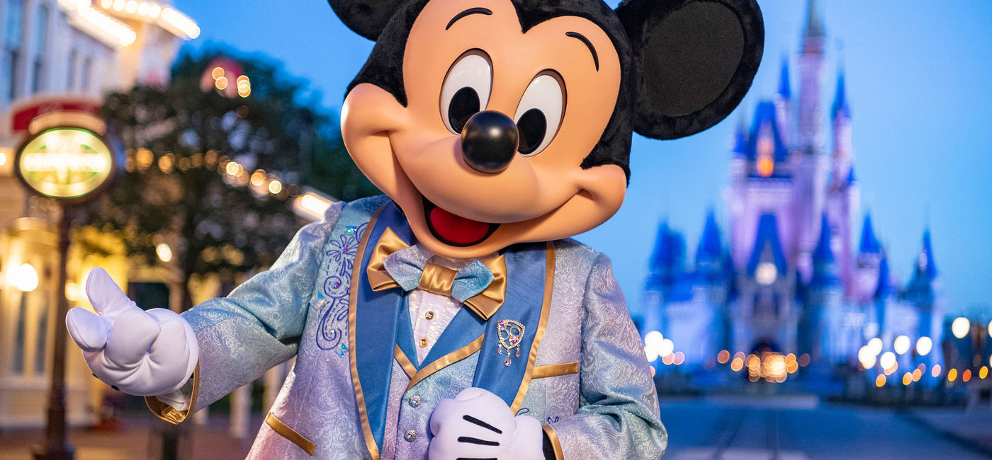 Image: Mickey says you don't have to wear a face mask at Disney World while outside any longer. (photo courtesy Disney Parks)
