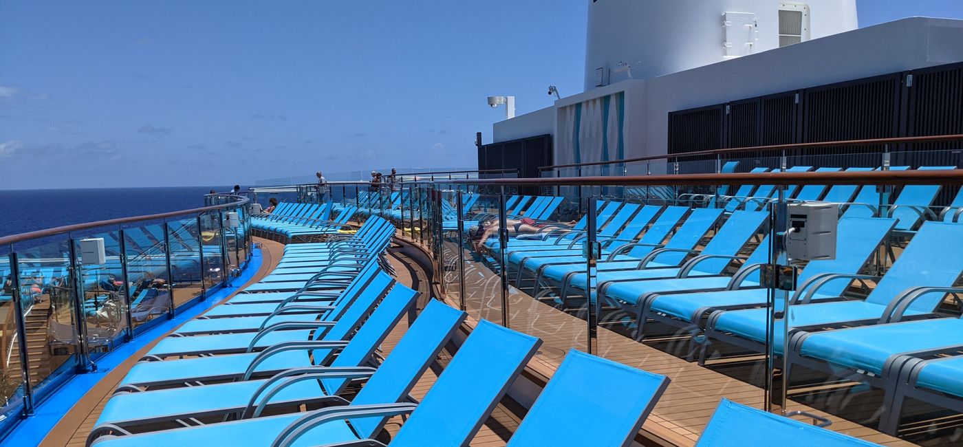 Image: The time might be right to book a cruise and relax in one of these deck loungers. (Photo by Eric Bowman)