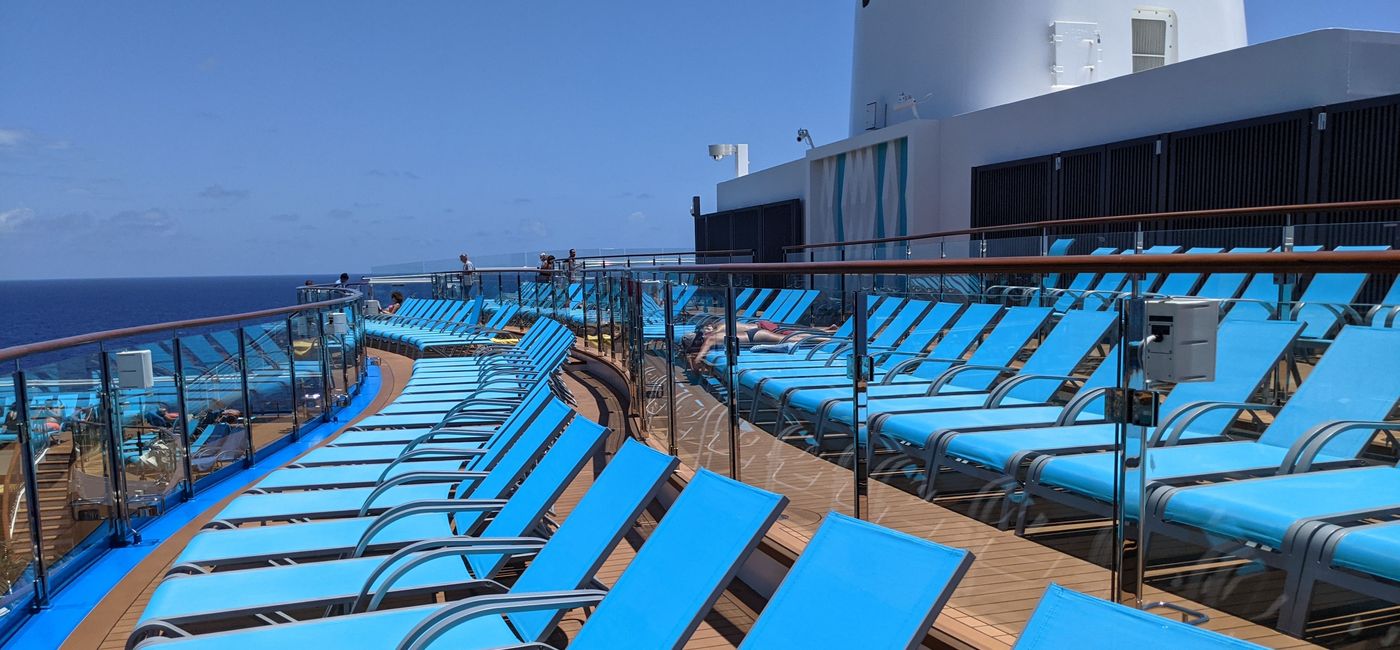 Image: The time might be right to book a cruise and relax in one of these deck loungers. (Photo by Eric Bowman)