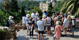 Travelers on a shore excursion.