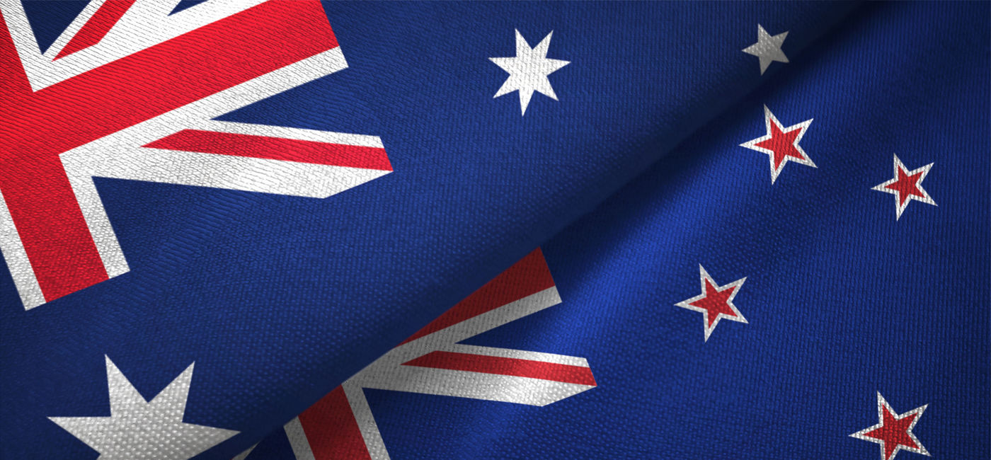Image: New Zealand and Australia flags. (photo via Oleksii Liskonih / iStock / Getty Images Plus)