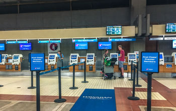 Check-in at Kahului Airport, Maui, Hawaii,