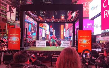 cristiano ronaldo, times square, visit portugal
