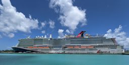Carnival Mardi Gras cruise ship at port