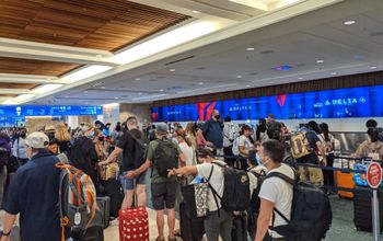 Airport crowd