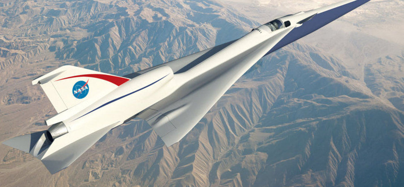 Image: RENDERING: One proposed rendering of the Quiet Supersonic Technology, or QueSST, concept plane, which is in a preliminary design phase. (Rendering courtesy of NASA)