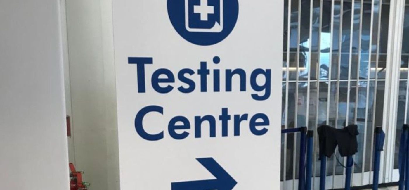 Image: Testing Center at Manchester Airport. (Photo by Scott Hartbeck)