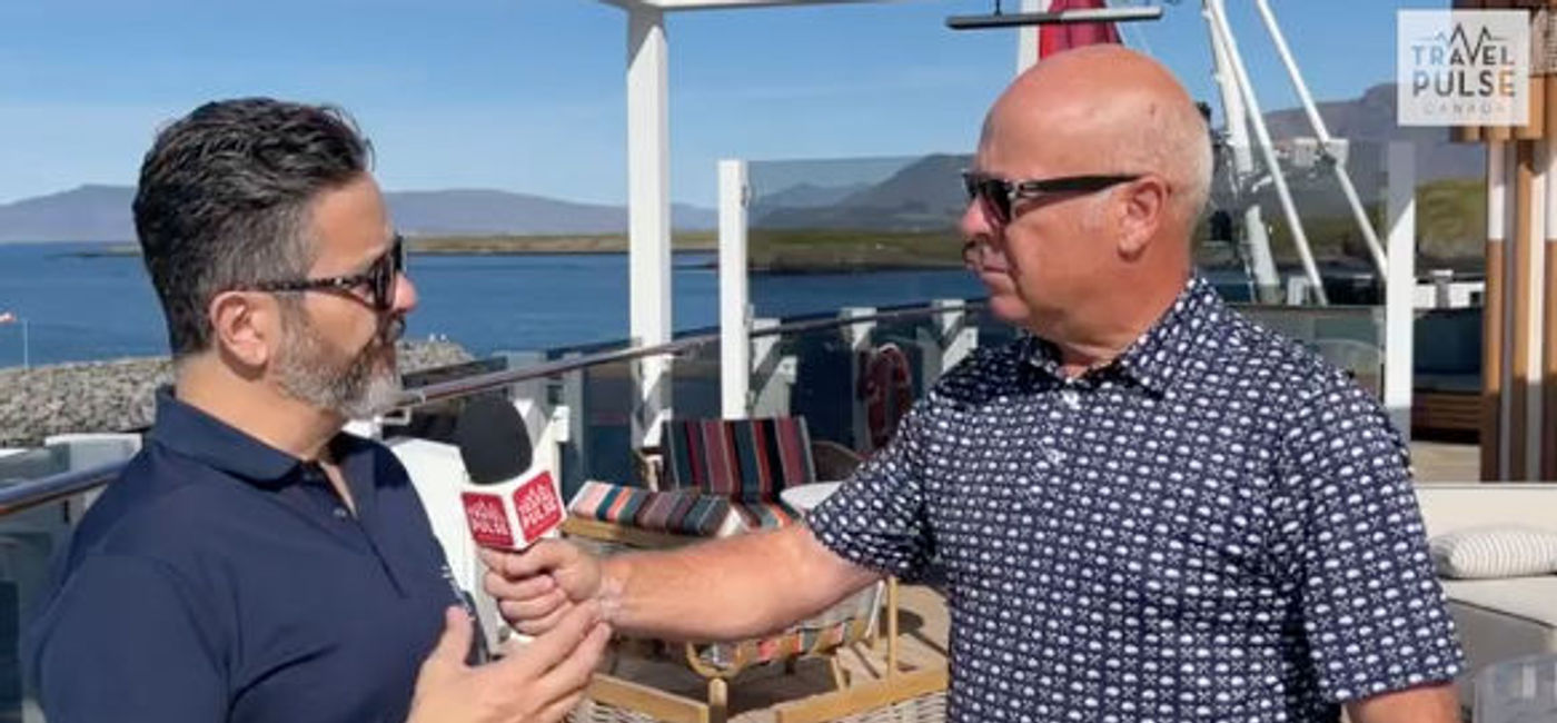 Image: Derek Lloyd, VP Sales for NCL and John Kirk, EIC for TravelPulse Canada. (TravelPulse Canada)