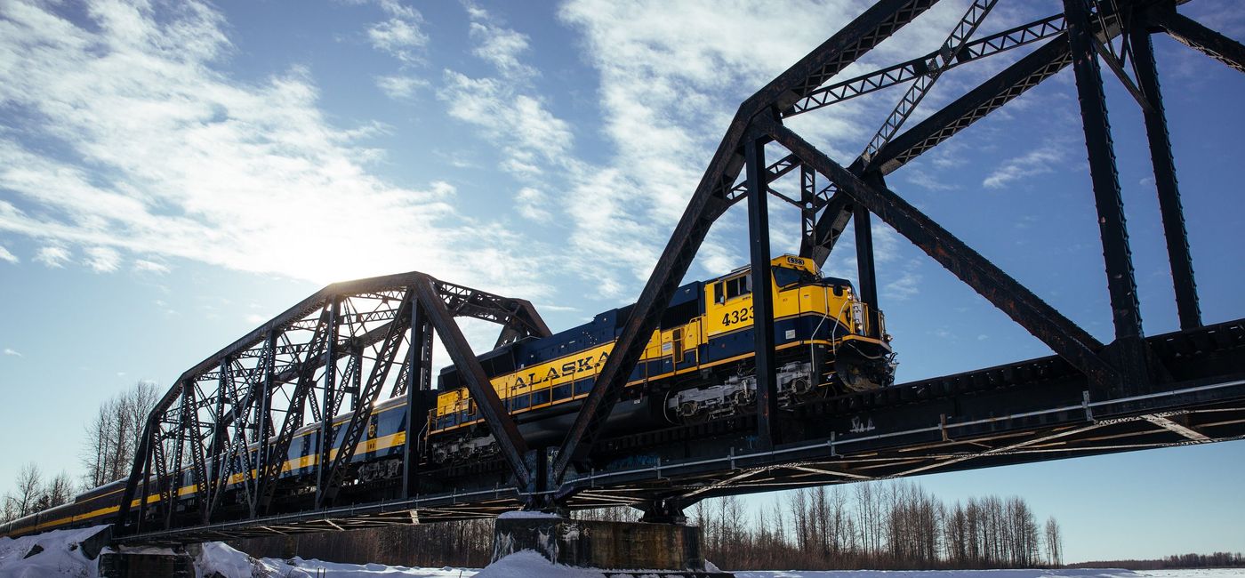 Image: Aurora Winter Train (photo via Alaska Railroad)