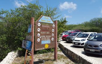 Beach sign in Curacao