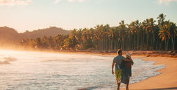 Couple on the beach in Samana