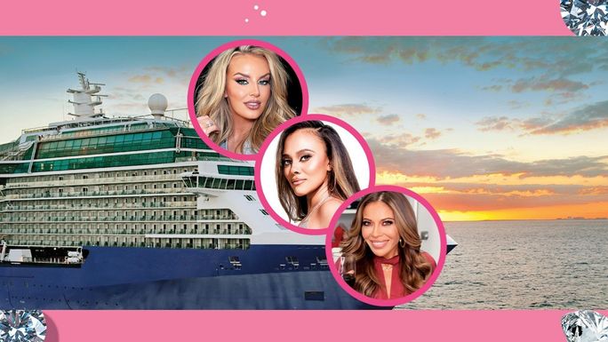 Meet Whitney Rose (Real Housewives of Salt Lake City), Ashley Darby (Real Housewives of Potomac), and Dolores Catania (Real Housewives of New Jersey) on a new fan cruise. Real Housewives, fan cruises, themed cruises