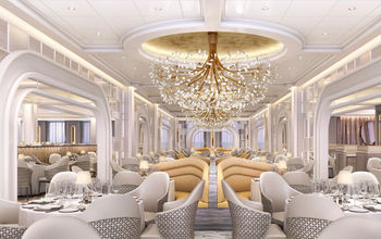 rendering of The Grand Dining Room on Oceania's new Vista.