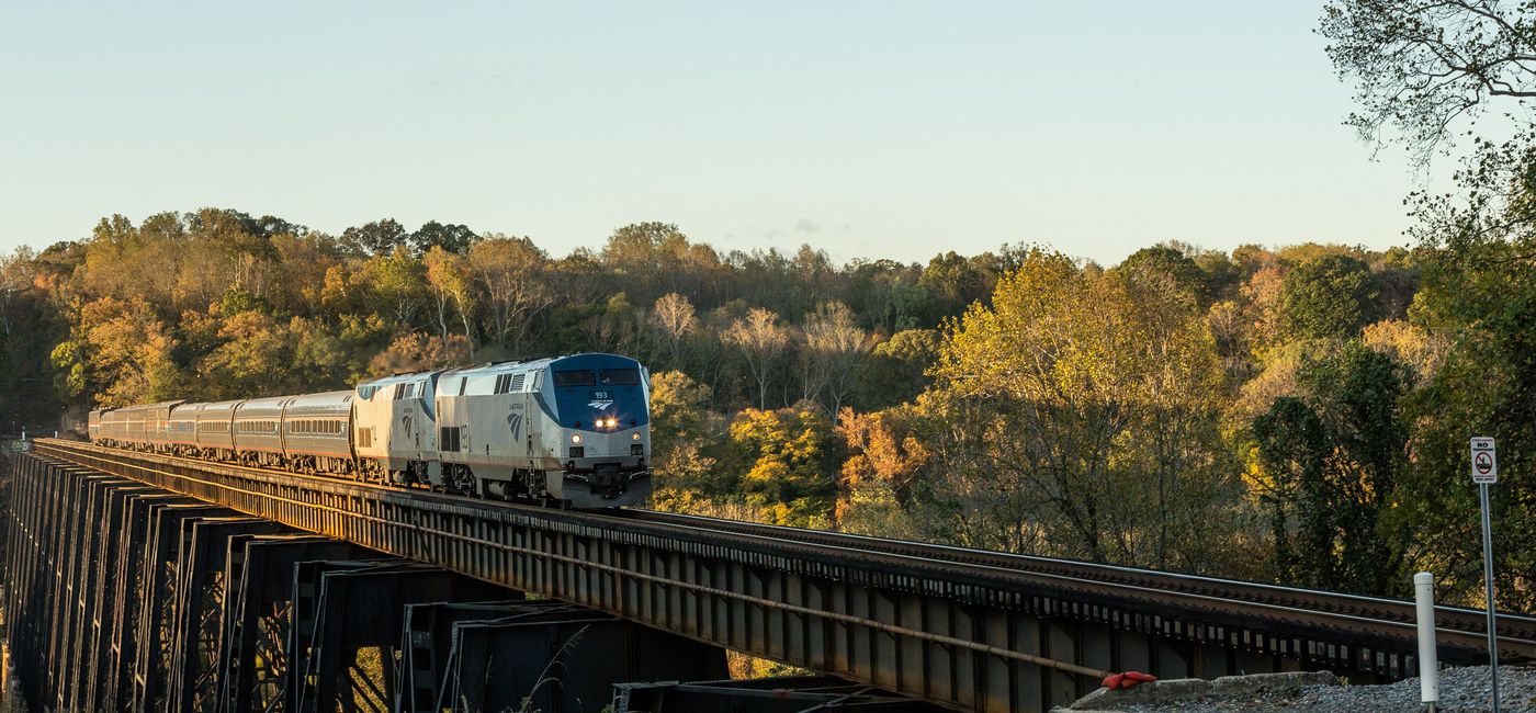 Image: Amtrak Crescent in New York. (photo via Amtrak) ((photo via Amtrak))
