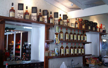 An assortment of Mount Gay rums at the Barbados distillery