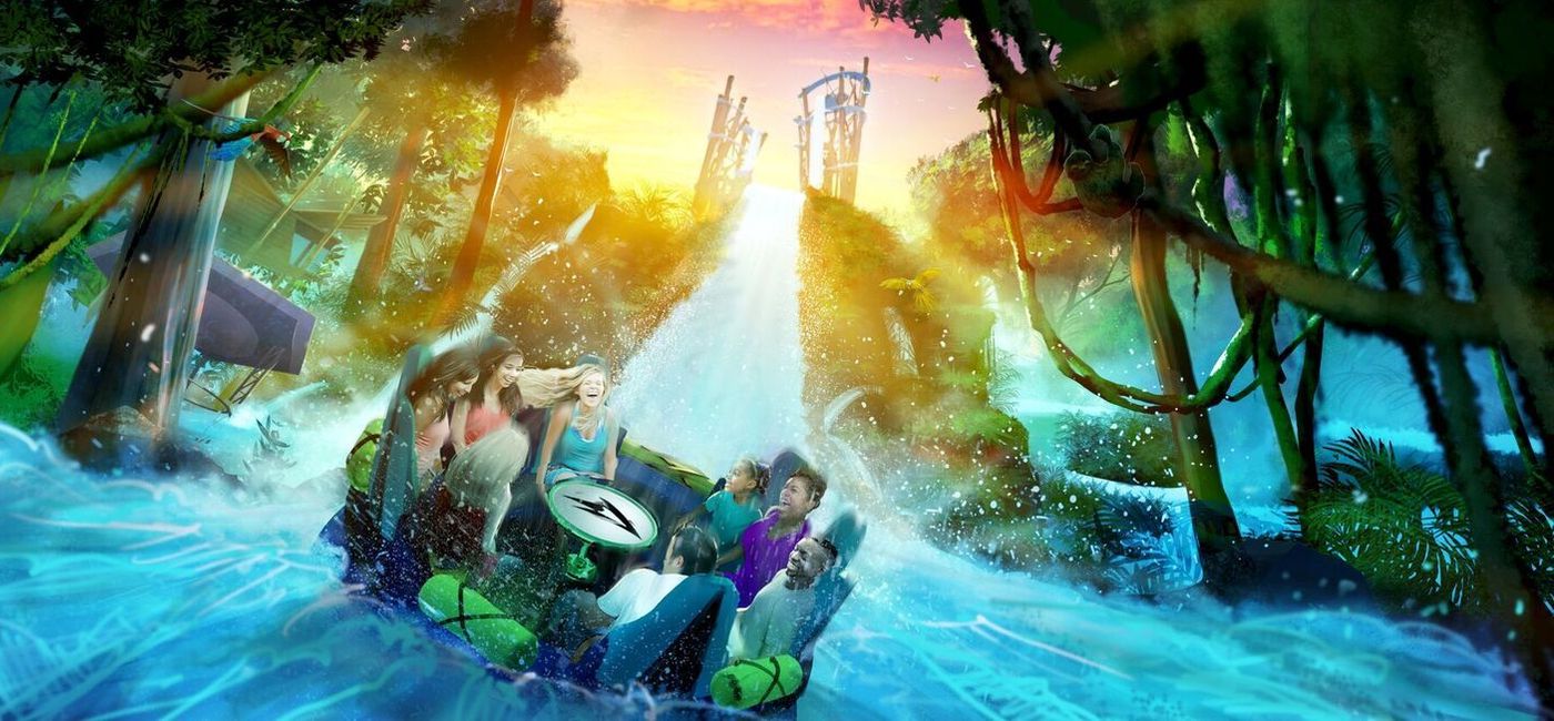 Image: PHOTO: An artist rendering of the new Infinity Falls Water Ride. (photo courtesy of Seaworld Parks & Entertainment)