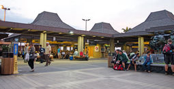 Travelers at Kona International Airport