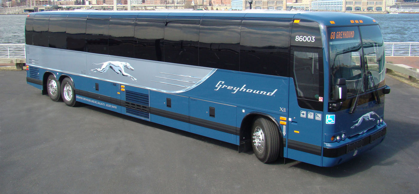 Image: Greyhound bus. (photo via Greyhound Media)