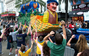 Mardi Gras parade in downtown New Orleans
